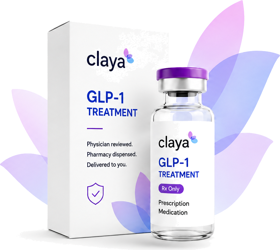 Claya GLP-1 Treatment — box and vial